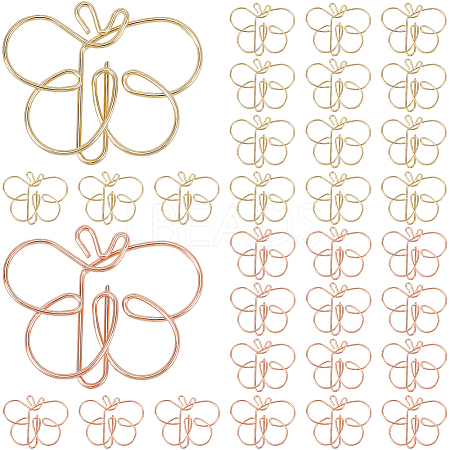 50Pcs 2 Colors Mini Iron Place Card Holders AJEW-CP0007-80-1