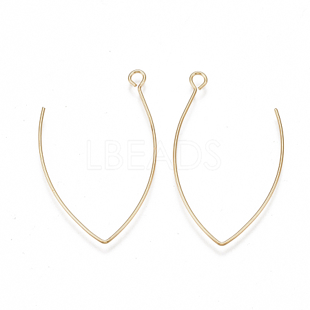 Brass Earring Hooks KK-T038-422G-1