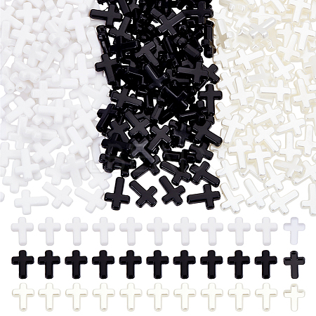 360Pcs 3 Colors Opaque Acrylic Beads SACR-NB0001-19-1