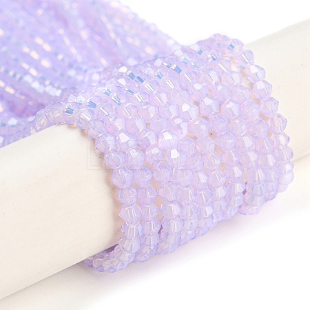 Baking Paint Transparent Glass Beads Strands DGLA-F029-J2mm-07-1