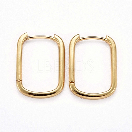 Brass Huggie Hoop Earrings KK-H741-05G-1