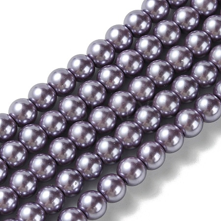 Eco-Friendly Dyed  Glass Pearl Round Beads Strands HY-A002-8mm-RB116-1