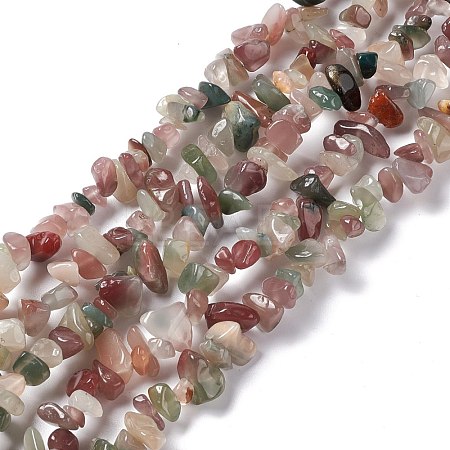 Natural Agate Chip Beads Strands G-G905-04-1