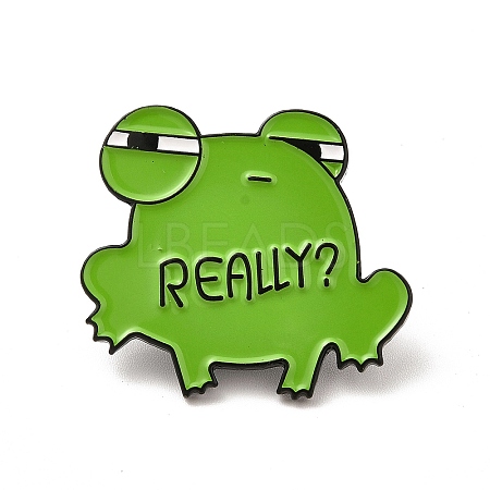 Frog with Word Really Enamel Pin JEWB-I022-02B-1