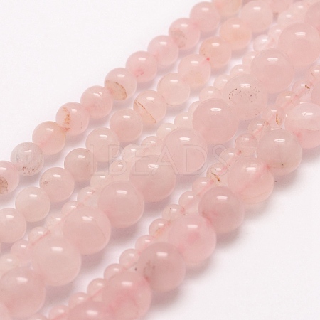 Natural Rose Quartz Beads Strands X-G-E380-056-6mm-1