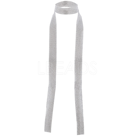 Alloy Paillette Chain NecklacesA NJEW-WH20002-06S-1