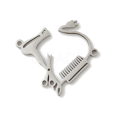 304 Stainless Steel Connector Charms STAS-F326-12P-1