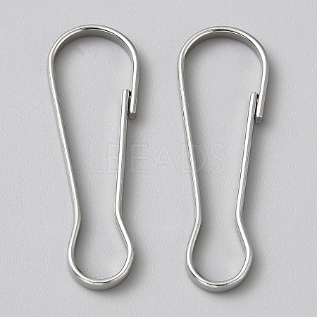 304 Stainless Steel Push Gate Snap Keychain Clasp Findings LS-STAS-WH20010-005P-06-1