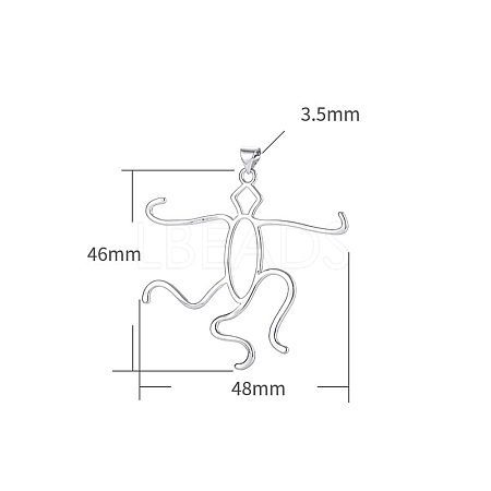 Brass Pendants Cabochon Setting PW-WG77390-05-1