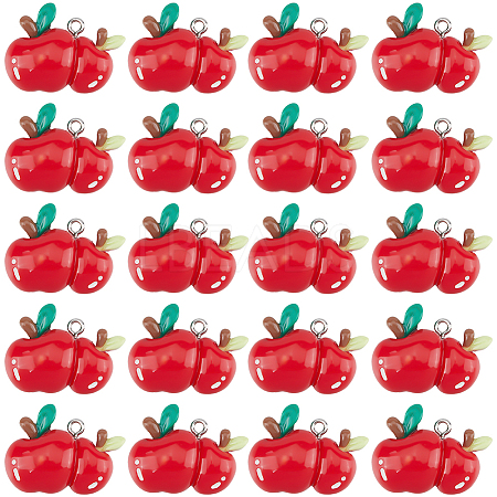 30Pcs Christmas Theme Plastic Pendants FIND-SC0011-39-1