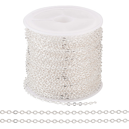 Brass Coated Iron Flat Cable Chains CH-TAC0007-02S-1