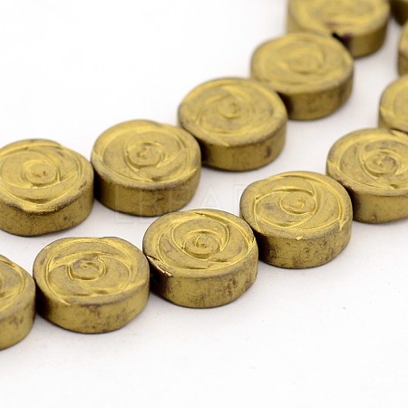 Electroplate Non-magnetic Synthetic Hematite Beads Strands G-J286-16-1