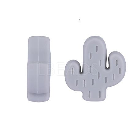 20Pcs Cactus Food Grade Eco-Friendly Silicone Focal Beads JX906L-1
