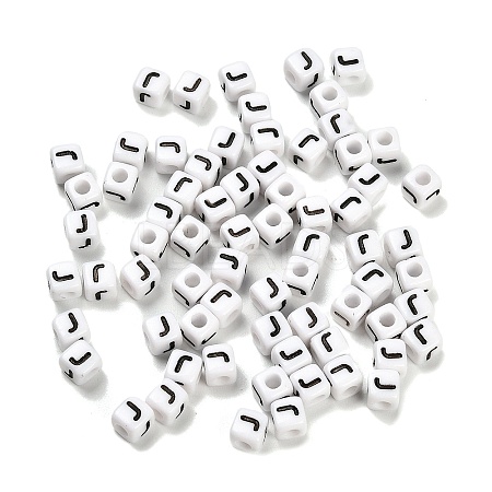 Opaque Acrylic Beads OACR-S076-01J-1