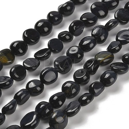Dyed Natural Blue Tiger Eye Beads Strands G-P497-01E-74-1