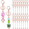 16Pcs Alloy Bar Beadable Keychain for Jewelry Making DIY Crafts KEYC-SZ0001-16RG-1