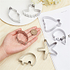 CRASPIRE 6 Style 304 Stainless Steel Cookie Cutters DIY-CP0008-26-3