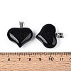 Natural Obsidian Pendants G-N361-01P-01-3