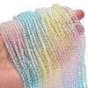 Transparent Painted Glass Beads Strands X1-DGLA-A034-T3mm-A21-2