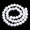 Opaque Solid Color Electroplate Glass Beads Strands EGLA-A039-P6mm-B15-2