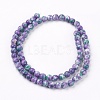 Synthetic Ocean White Jade Beads Strands G-L019-6mm-M-2