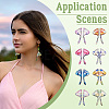 DIY Brass & Epoxy Resin Butterfly Wing Dangle Earring Jewelry Kits DIY-TA0010-65B-9