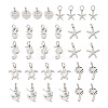 Elecrelive 32pcs 8 Style Rack Plating Alloy Pendants FIND-EL0001-04-11