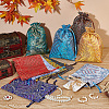  10Pcs 10 Colors Chinese Style Brocade Drawstring Gift Blessing Bags ABAG-NB0001-87-4