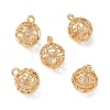 Brass Micro Pave Clear Cubic Zirconia Pendants KK-D261-01G-04-1