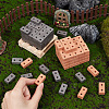 2 Colors Polymer Clay Mini Wall Bricks AJEW-OC0005-03B-3