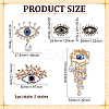 5Pcs 5 Styles Alloy Rhinestone Lapel Pins for Backpack Clothes JEWB-ME0001-40-2