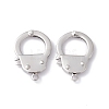 Tarnish Resistant 304 Stainless Steel Handcuff Clasps X-STAS-D009-02-2