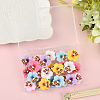 24Pcs 6 Colors Opaque Resin Pendants RESI-SC0006-46-7