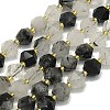 Natural Tourmalinated Quartz Beads Strand G-I376-A23-01-1