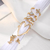 5Pcs Alloy Crystal Rhinestone & Natural Shell Finger Rings Sets FS-WG36854-01-3