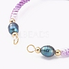 Segment Dyed Polyester Thread Braided Bead Bracelet Making AJEW-JB00919-05-2