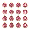 Golden Plated Alloy Enamel Charms X-ENAM-S118-08J-2