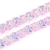 Baking Paint Electroplate Transparent Glass Beads Strands EGLA-N020-04E-1