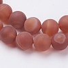 Natural Striped Red Agate Bead Strands G-J372-04-8mm-3