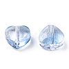 Transparent Spray Painted Glass Beads GLAA-R211-02-B02-2