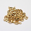 Rack Plating and Vacuum Plating Brass Lobster Claw Clasps for Jewelry Necklace Bracelet Making X-KK-I599-10mm-G-RS-2