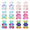 12Pcs 6 Colors Translucent Resin Pendants CRES-TA0001-21-1