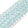 Transparent Baking Paint Glass Beads Strands DGLA-A034-T6mm-D06-1