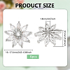 6Pcs 1-Hole Alloy Micro Pave Clear Cubic Zirconia Shank Buttons BUTT-FG0001-27-2