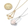 2Pcs 2 Style Brass Macrame Pouch Empty Stone Holder for Pendant Necklaces Making NJEW-JN04566-2
