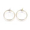 304 Stainless Steel Hoop Earrings Findings STAS-I120-60A-G-1