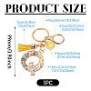 Alloy Resin Polygon Keychains KEYC-TADJ0002-03G-Q-2