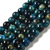 Dyed Natural Tiger Eye Beads Strands G-G102-A02-02-1