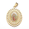 304 Stainless Steel Lady of Guadalupe Pendants X-STAS-G102-67G-1