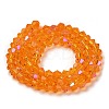 Transparent Electroplate Glass Beads Strands EGLA-A039-T4mm-L23-2